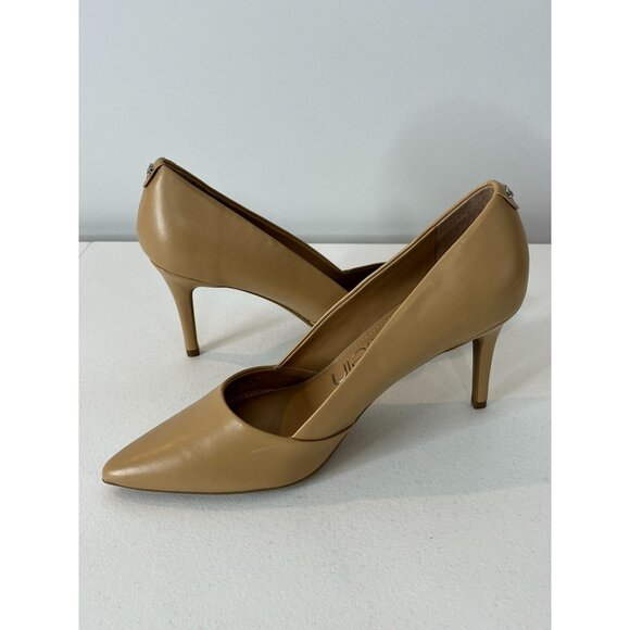 Calvin Klein Heels Womens 10 Shoes Pumps Faux Leather High Work Tan Nude Brown - Picture 8 of 15